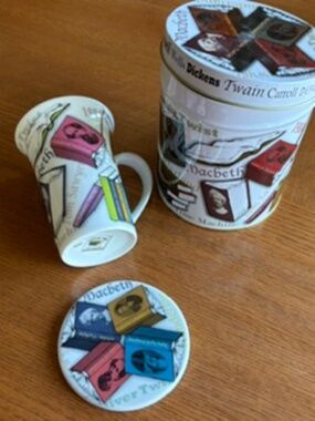 Paul Cardew Novel Classic Book Club Tea latte Mug New in Tin